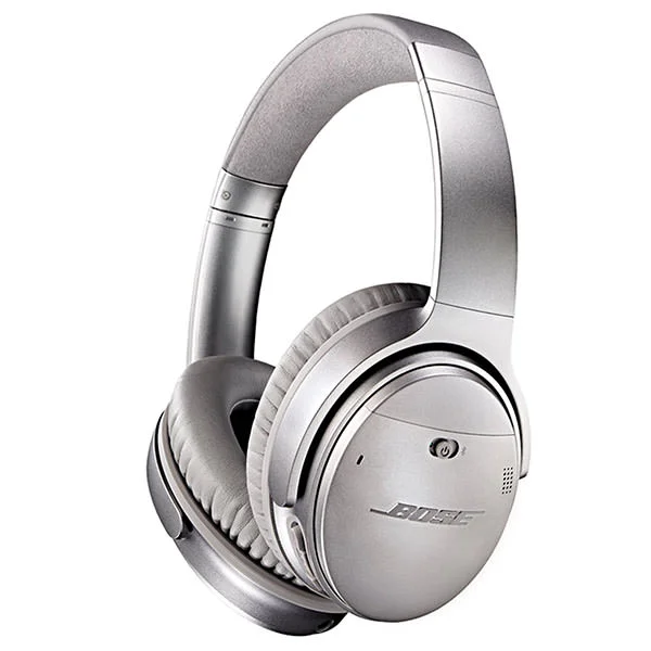 Bose QuietComfort 35 Noise-Cancelling Wireless Bluetooth Over-Ear Headphone with Mic - Silver