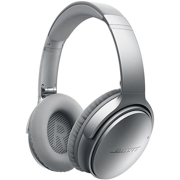 Bose QuietComfort 35 Noise-Cancelling Wireless Bluetooth Over-Ear Headphone with Mic - Silver