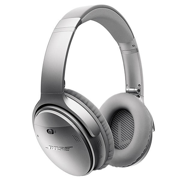 Bose QuietComfort 35 Noise-Cancelling Wireless Bluetooth Over-Ear Headphone with Mic - Silver