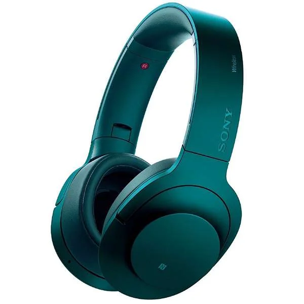 Sony MDR-100ABN Wireless Bluetooth Over-the-Ear Headphone with Mic - Viridian Blue