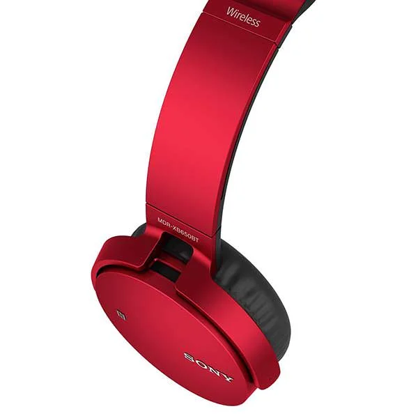 Sony MDR-XB650BT Wireless Bluetooth On-Ear Headphone - Red