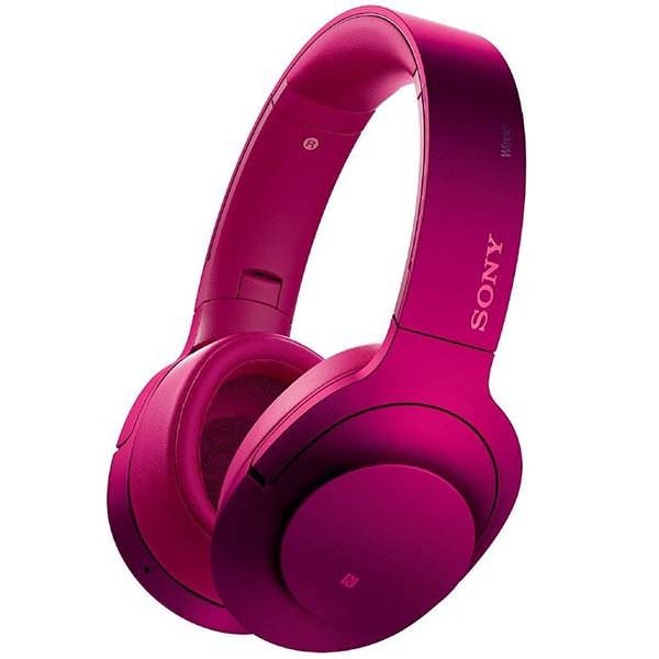 Sony MDR-100ABN Wireless Bluetooth Over-the-Ear Headphone with Mic - Bordeaux Pink Sony MDR-100ABN Wireless Bluetooth Over-the-Ear Headphone with Mic - Bordeaux Pink