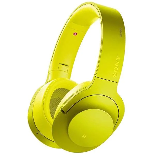 Sony MDR-100ABN Wireless Bluetooth Over-the-Ear Headphone with Mic - Lime Yellow