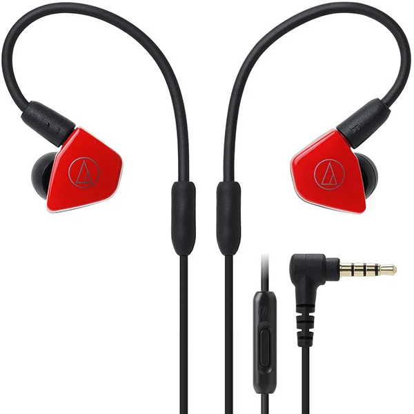 Audio-Technica ATH-LS50iS 2-Driver In-Ear Earphone with Mic - Red