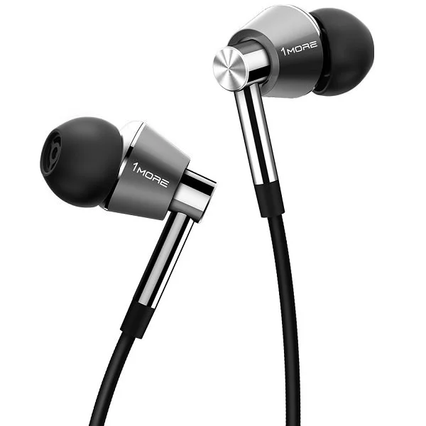 1MORE E1001 Triple Driver Hybrid In-Ear Earphone with Mic - Silver