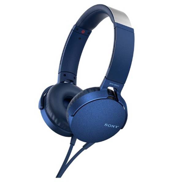 Sony MDR-XB550AP On-Ear Headphone with Mic - Blue Sony MDR-XB550AP On-Ear Headphone with Mic - Blue