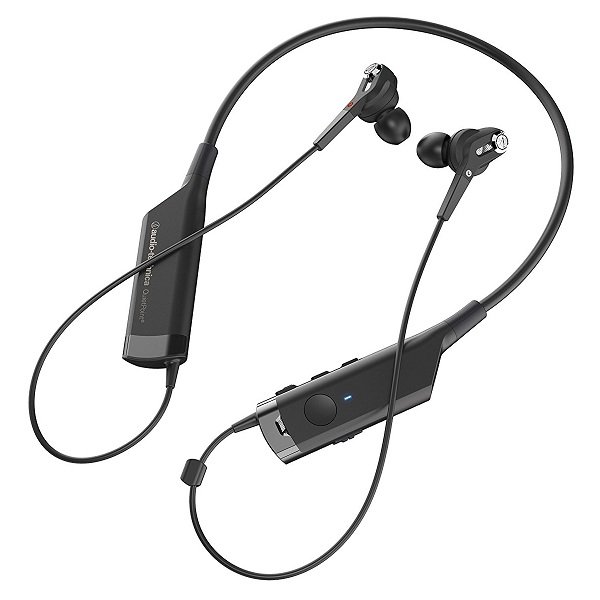 Audio-Technica ATH-ANC40BT Noise-Cancelling Neckband Wireless Bluetooth In-Ear Earphone with Mic Audio-Technica ATH-ANC40BT Noise-Cancelling Neckband Wireless Bluetooth In-Ear Earphone with Mic