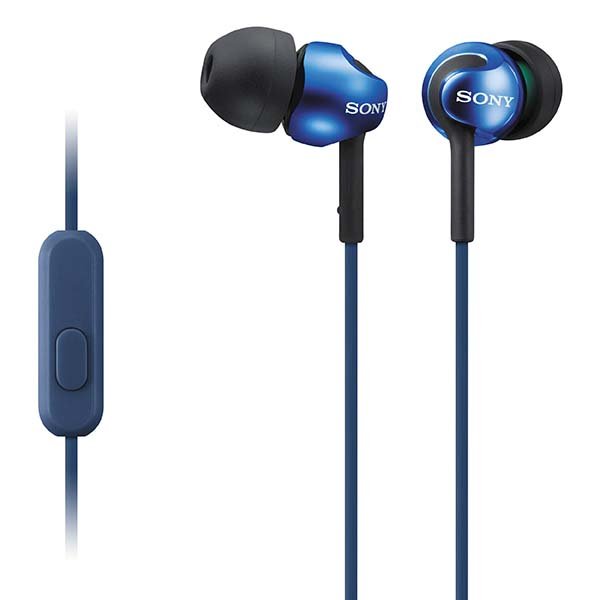 Sony MDR-EX110AP In-Ear Earphone with Mic - Blue Sony MDR-EX110AP In-Ear Earphone with Mic - Blue