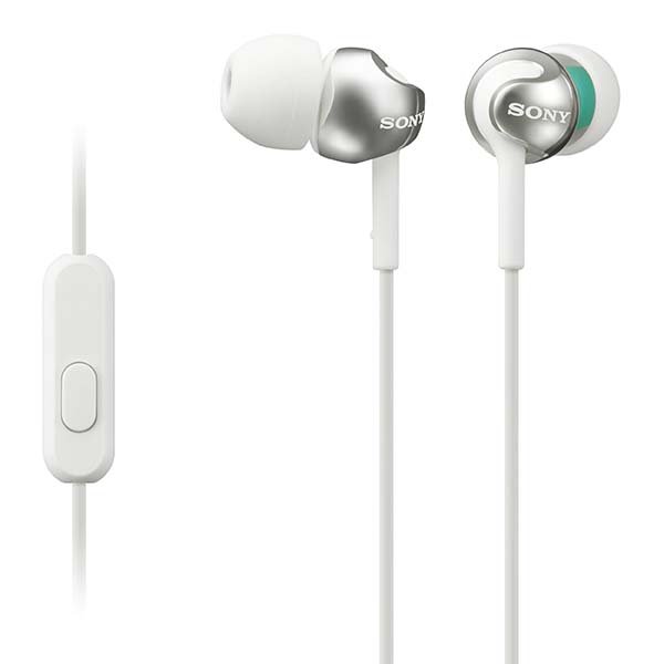 Sony MDR-EX110AP In-Ear Earphone with Mic - White Sony MDR-EX110AP In-Ear Earphone with Mic - White
