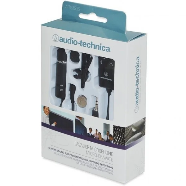 Audio-Technica ATR3350iS Omnidirectional Lavalier Microphone for DSLR & Smartphones