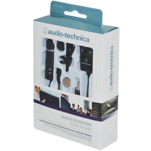 Audio-Technica ATR3350iS Omnidirectional Lavalier Microphone for DSLR & Smartphones Audio-Technica ATR3350iS Omnidirectional Lavalier Microphone for DSLR & Smartphones