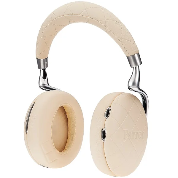 Parrot Zik 3 Wireless Bluetooth Noise-Cancelling Over-Ear Headphone with Mic - Ivory Overstitched