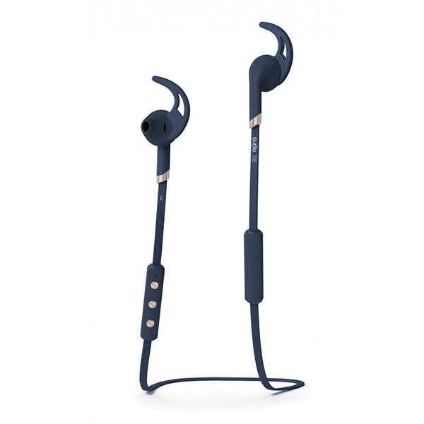 Sudio Tre Wireless Bluetooth On-Ear Earbud with Mic - Classic Blue
