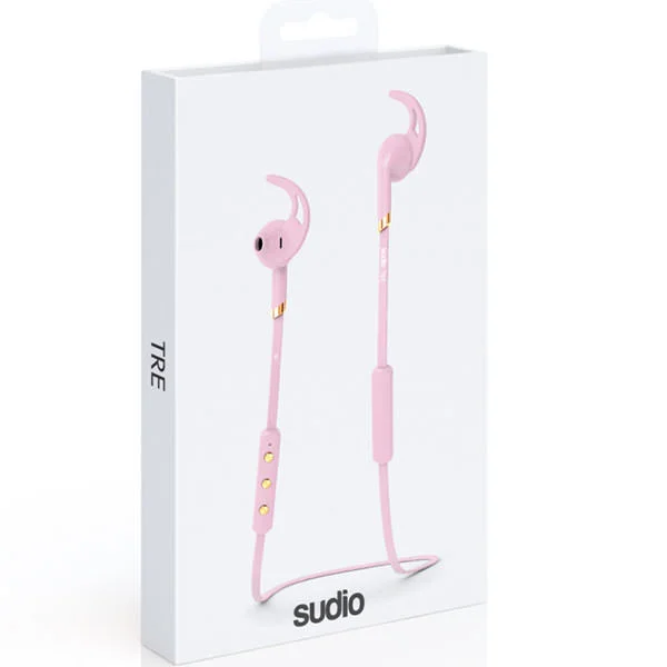 Sudio Tre Wireless Bluetooth On-Ear Earbud with Mic - Pink