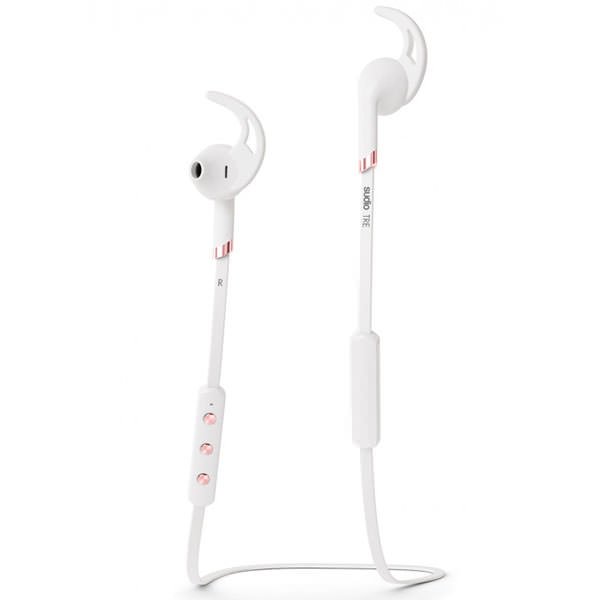 Sudio Tre Wireless Bluetooth On-Ear Earbud with Mic - White