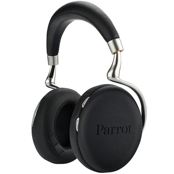 Parrot Zik 3 Wireless Bluetooth Noise-Cancelling Over-Ear Headphone with Mic - Black Leather Grain
