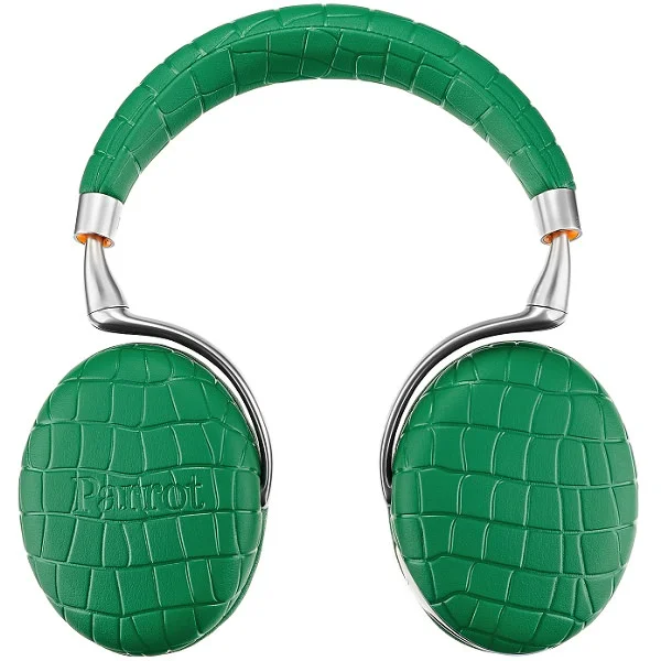 Parrot Zik 3 Wireless Bluetooth Noise-Cancelling Over-Ear Headphone with Mic - Emerald Green Crocodile