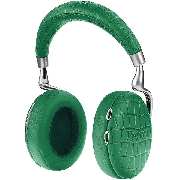 Parrot Zik 3 Wireless Bluetooth Noise-Cancelling Over-Ear Headphone with Mic - Emerald Green Crocodile