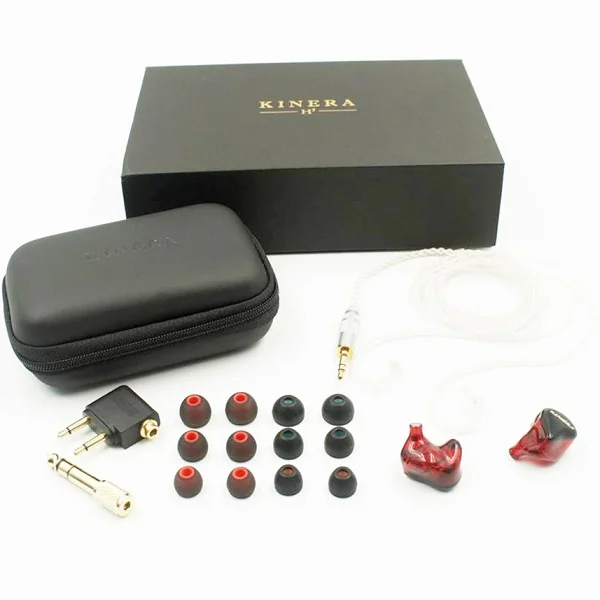 Kinera H3 3-Driver Hybrid In-Ear Earphone - Red