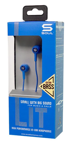 SOUL LIT In-Ear Earphone with Mic - Blue
