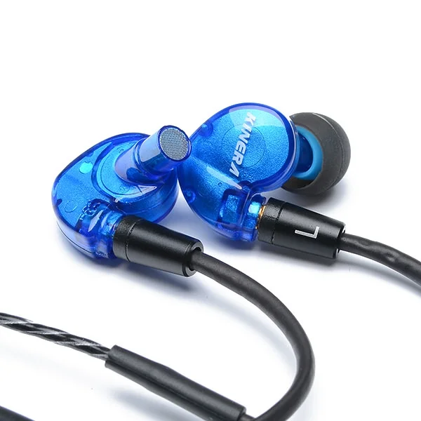 Kinera BD005 2-Driver Hybrid In-Ear Earphone with Mic - Blue
