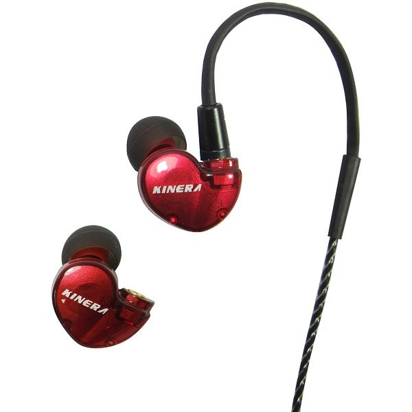 Kinera BD005 2-Driver Hybrid In-Ear Earphone with Mic - Red [Display Set]