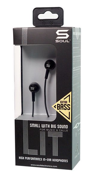 SOUL LIT In-Ear Earphone with Mic - Black