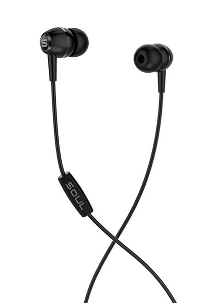 SOUL LIT In-Ear Earphone with Mic - Black