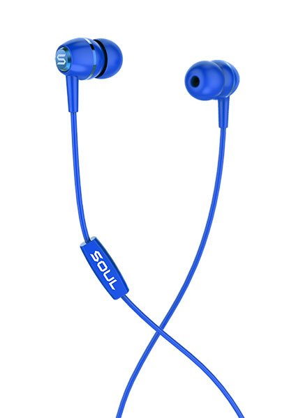 SOUL LIT In-Ear Earphone with Mic - Blue SOUL LIT In-Ear Earphone with Mic - Blue