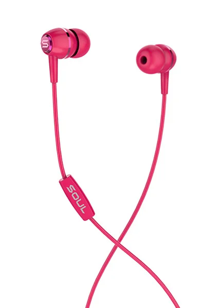 SOUL LIT In-Ear Earphone with Mic - Red