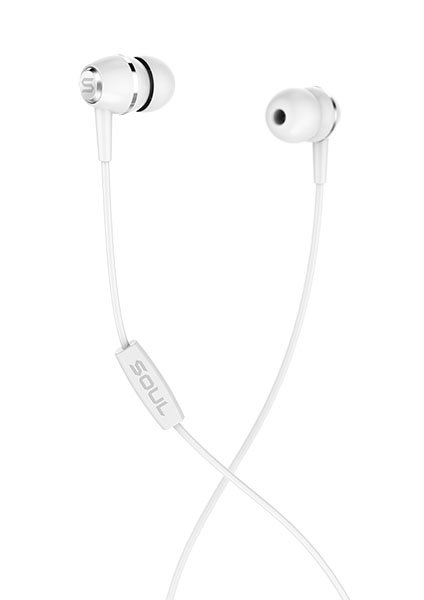 SOUL LIT In-Ear Earphone with Mic - White SOUL LIT In-Ear Earphone with Mic - White
