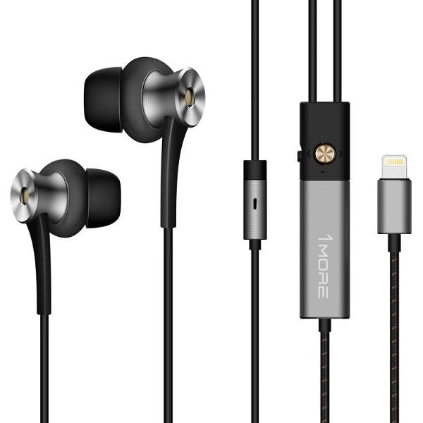 1MORE E1004 Dual Driver Hybrid Noise-cancelling Lightning In-Ear Earphone with Mic 1MORE E1004 Dual Driver Hybrid Noise-cancelling Lightning In-Ear Earphone with Mic