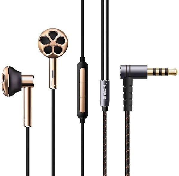 1MORE E1008 Dual Driver On-Ear Earbud with Mic [Display Set]