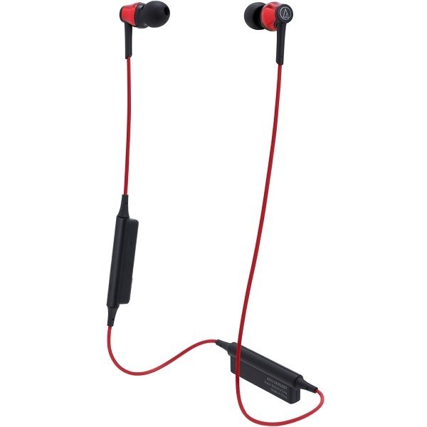 Audio-Technica ATH-CKR35BT Wireless Bluetooth In-Ear Earphone with Mic - Red