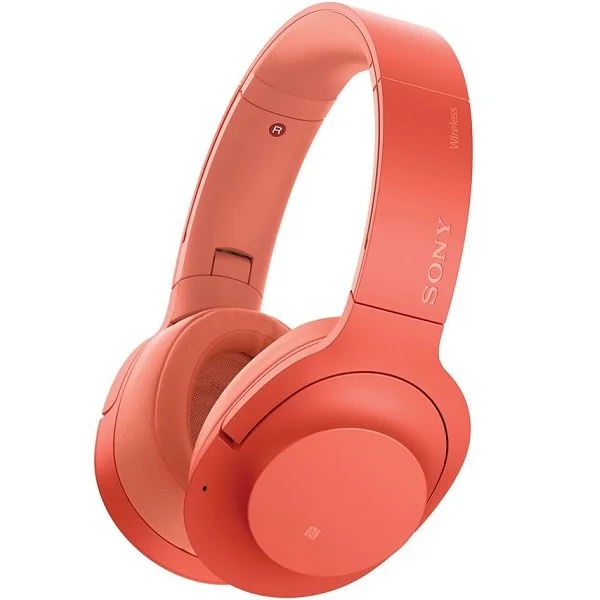Sony WH-H900N h.ear on 2 Wireless Bluetooth Noise-Cancelling Over-Ear Headphone with Mic - Twilight Red