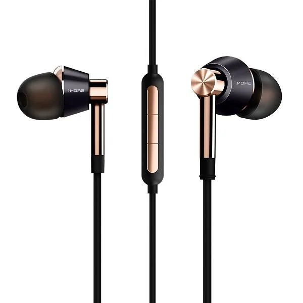 1MORE E1001 Triple Driver Hybrid In-Ear Earphone with Mic - Gold