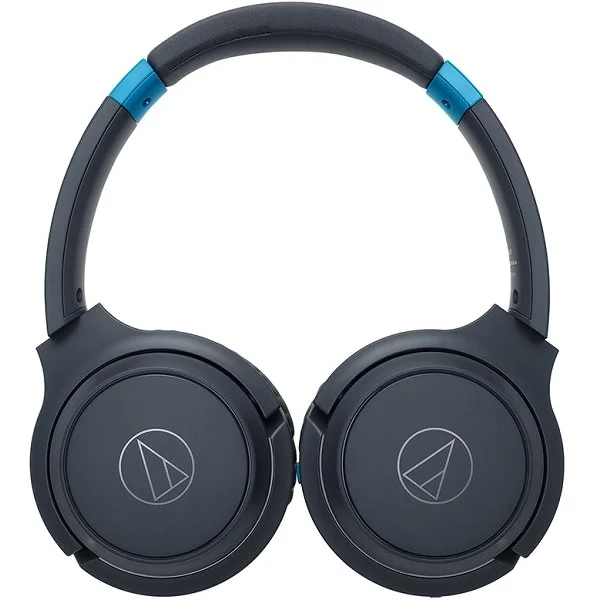 Audio-Technica ATH-S200BT Wireless Bluetooth On-Ear Headphone with Mic - Grey/Blue