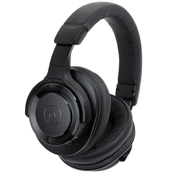 Audio-Technica ATH-WS990BT Solid Bass Noise-Cancelling Wireless Bluetooth Over-Ear Headphone with Mic - Black