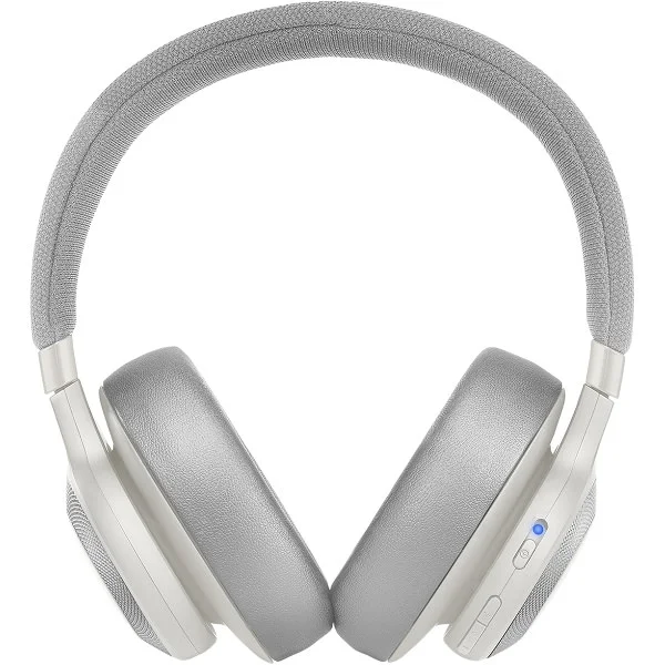 JBL E65BTNC Noise-Cancelling Wireless Bluetooth Over-Ear Headphone with Mic - White