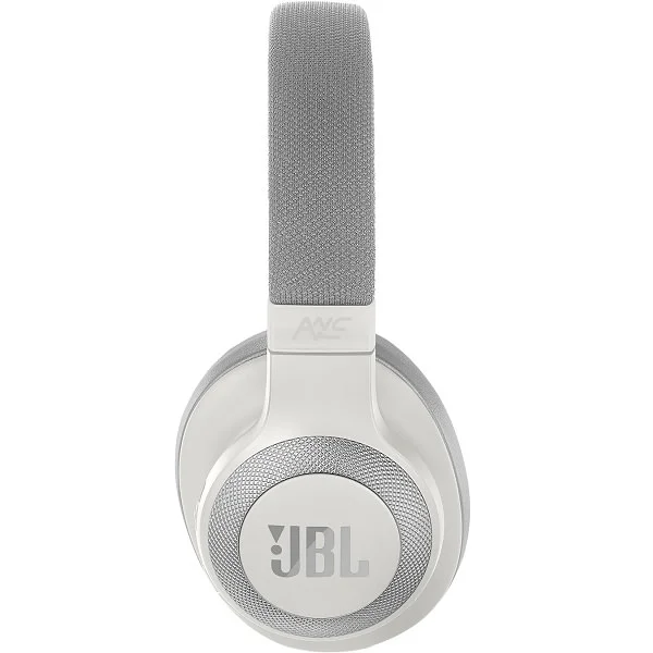 JBL E65BTNC Noise-Cancelling Wireless Bluetooth Over-Ear Headphone with Mic - White