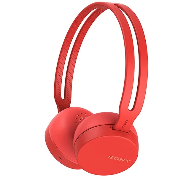 Sony WH-CH400 Wireless Bluetooth On-Ear Headphone with Mic - Red