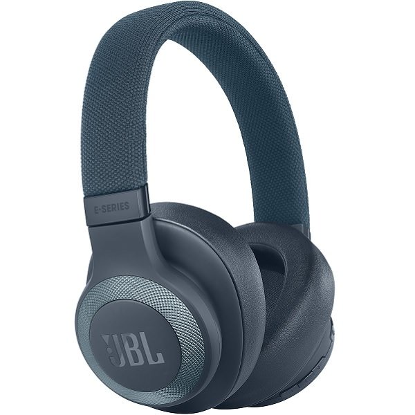 JBL E65BTNC Noise-Cancelling Wireless Bluetooth Over-Ear Headphone with Mic - Blue