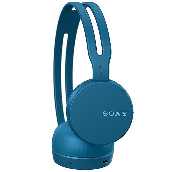 Sony WH-CH400 Wireless Bluetooth On-Ear Headphone with Mic - Blue