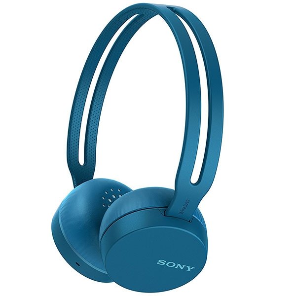 Sony WH-CH400 Wireless Bluetooth On-Ear Headphone with Mic - Blue