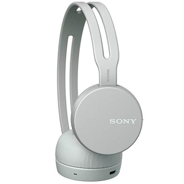 Sony WH-CH400 Wireless Bluetooth On-Ear Headphone with Mic - Grey