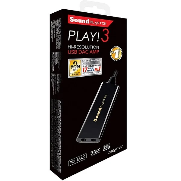 Creative Sound Blaster PLAY! 3 Portable Headphone Amplifier & USB DAC