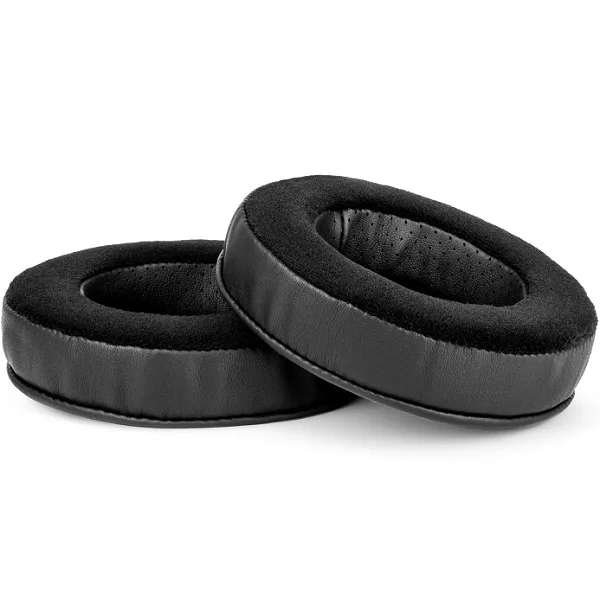 Brainwavz Velour + PU Leather Hybrid XL Round Replacement Earpads - Black