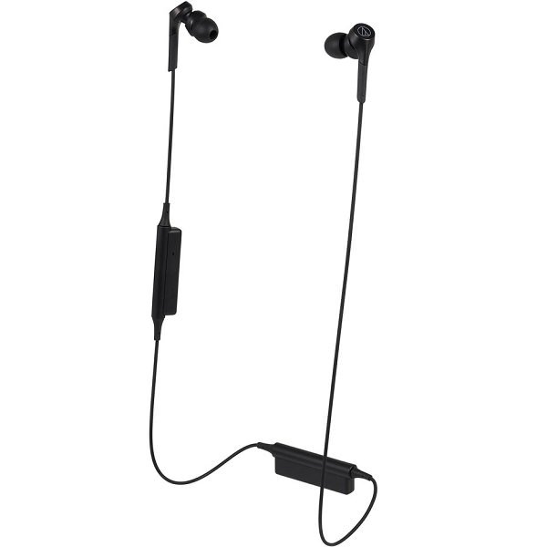 Audio-Technica ATH-CKS550XBT Solid Bass Wireless Bluetooth In-Ear Earphone with Mic - Black
