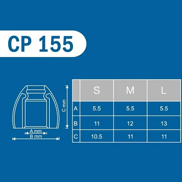 SpinFit CP155 Silicone Eartips