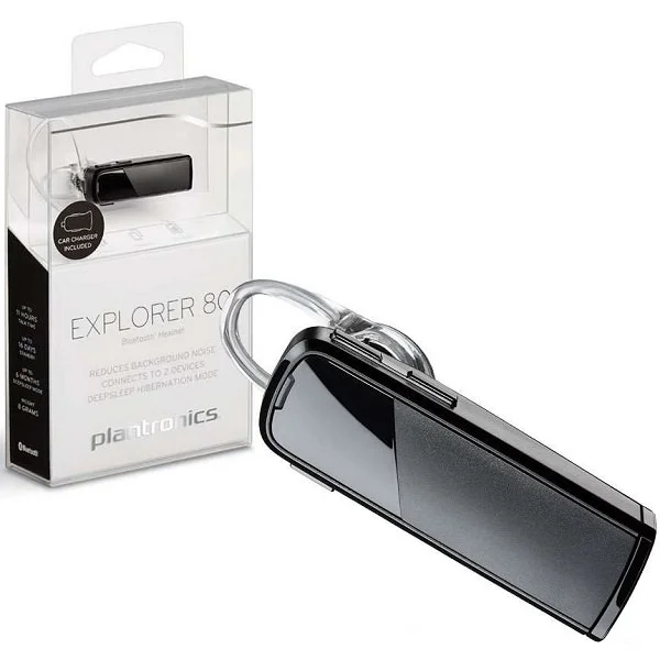 Plantronics EXPLORER 80 Wireless Bluetooth Headset - Sable Grey